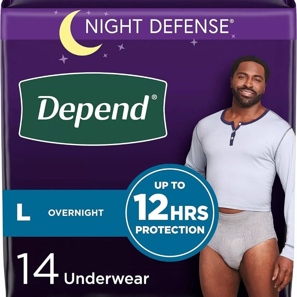 Depend Fresh Protection Adult Incontinence Underwear for Men, Maximum, L, 14Ct
